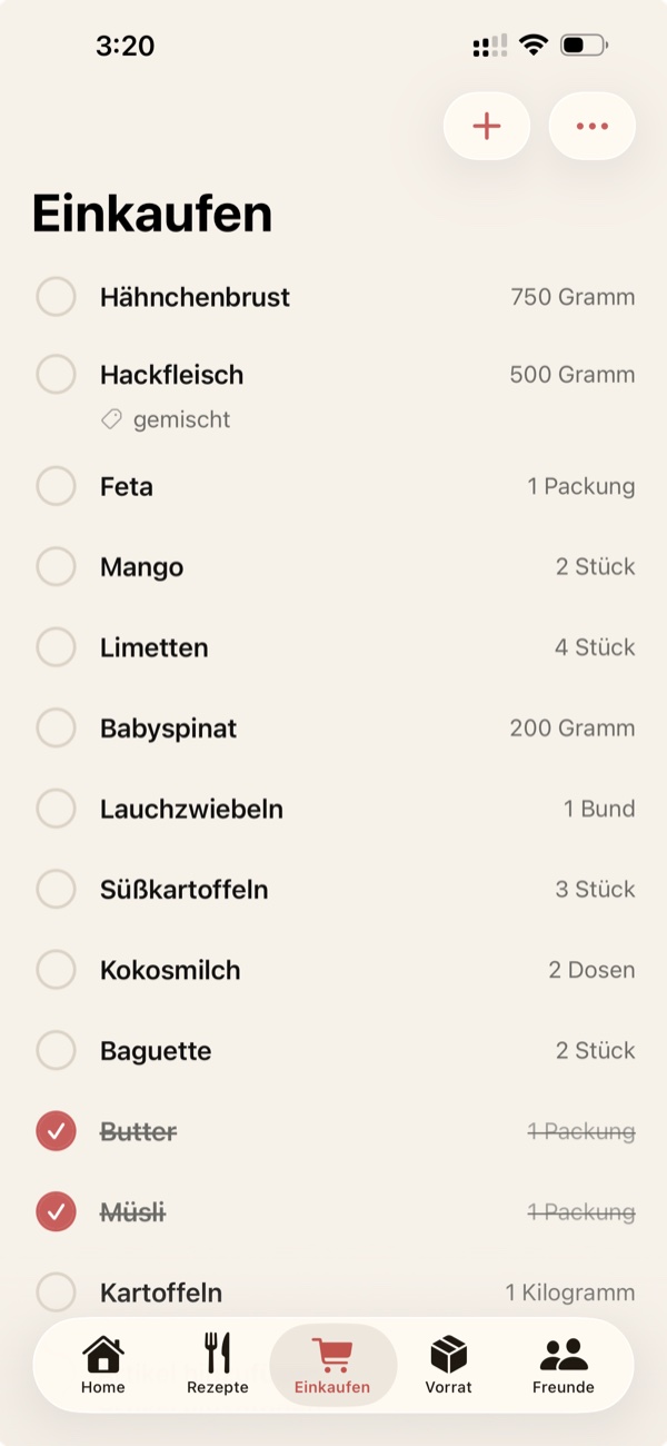 Shopping list