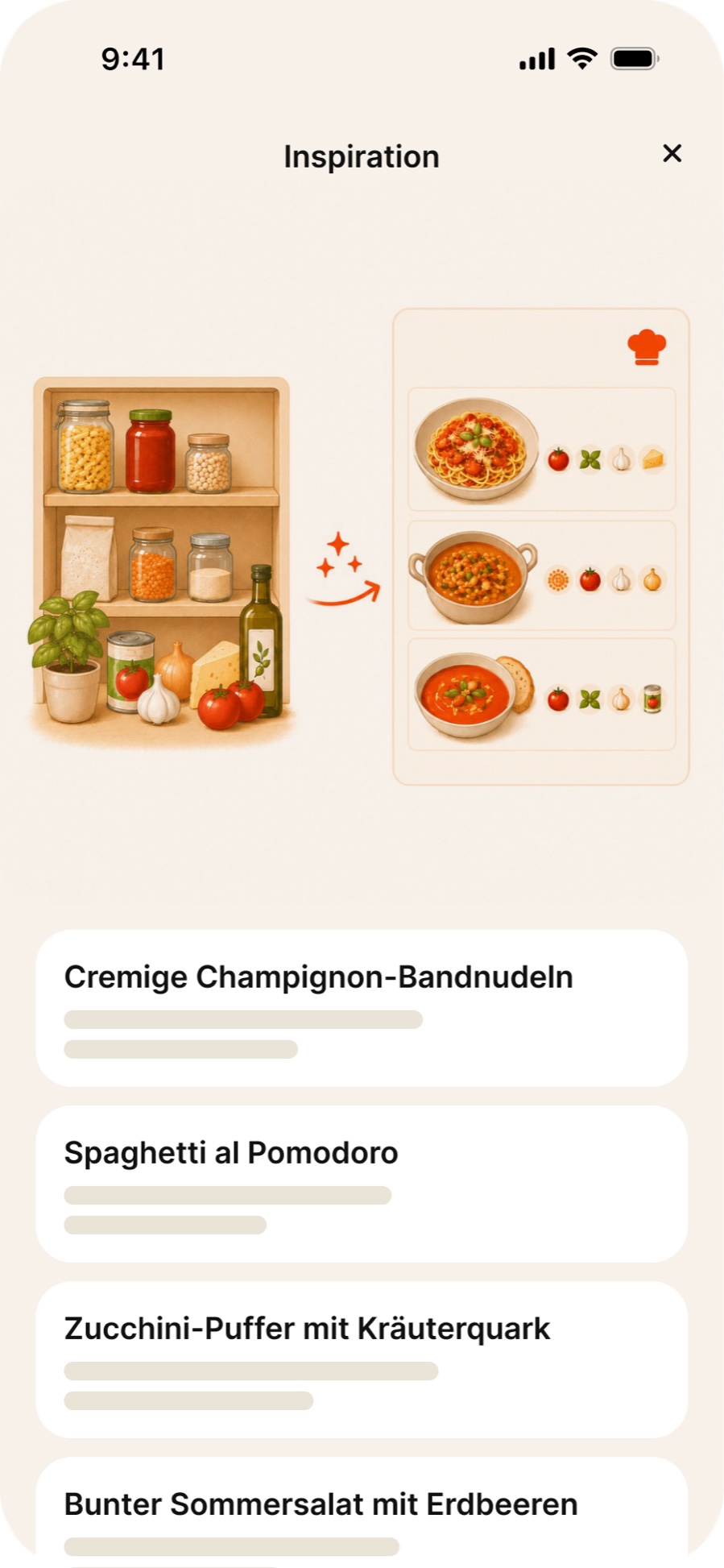 Inspiration aus dem Vorrat in Superkitchen